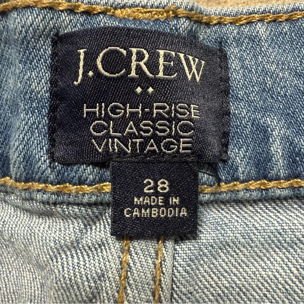 J. Crew High Rise Classic Vintage Light Blue Denim Jeans - Picture 5 of 12